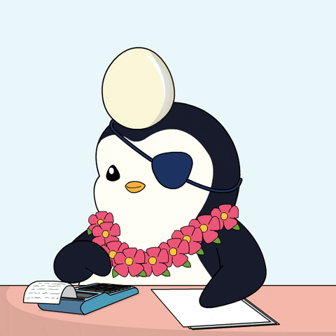 Calculating Income Tax GIF by Pudgy Penguins