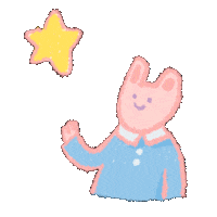 Monya2410 smile sleepy rabbit 토끼 Sticker
