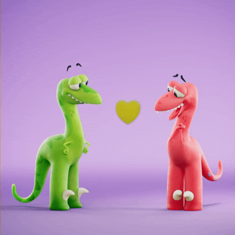 Heart Wafting GIF by Claynosaurz