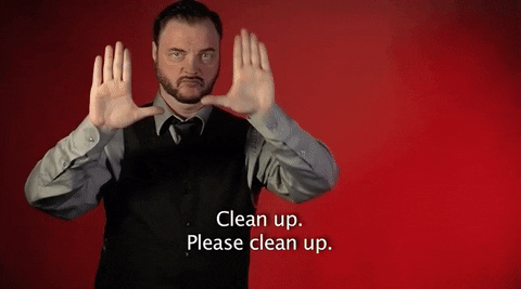 please clean up sign language GIF by Sign with Robert