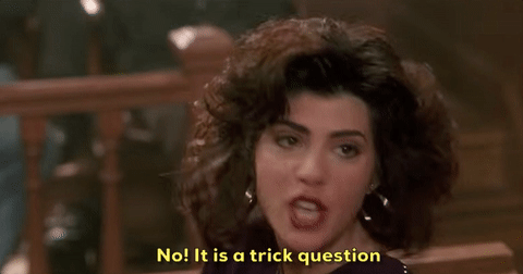 Marisa Tomei Trick Question GIF