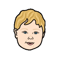 Happy Blue Eyes Sticker by caracaraNYC