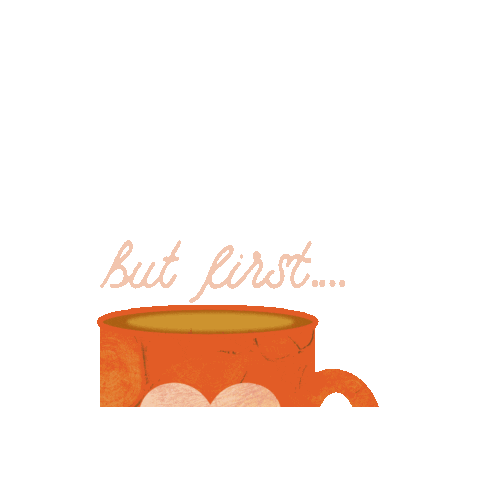 TraceyCapone giphygifmaker coffee coffee cup but first coffee Sticker