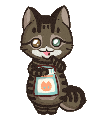 Tabby Cat Popcorn Sticker