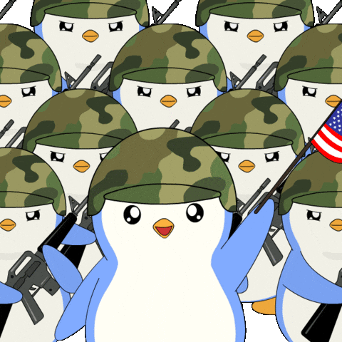 War Penguin GIF by Pudgy Penguins