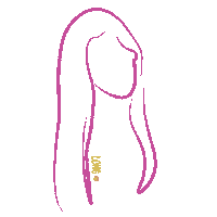 Long Hair Illustration Sticker by Dini Wigs