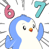 6 7 Penguin Sticker by Pudgy Penguins