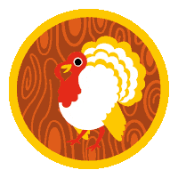 Thanksgiving Patches Sticker by Bos Animation