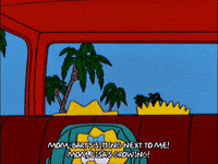 bart simpson car GIF