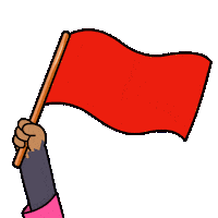 Red Flag Community Sticker by BoDoggos