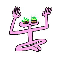 Energy Meditate Sticker by Mr Tronch