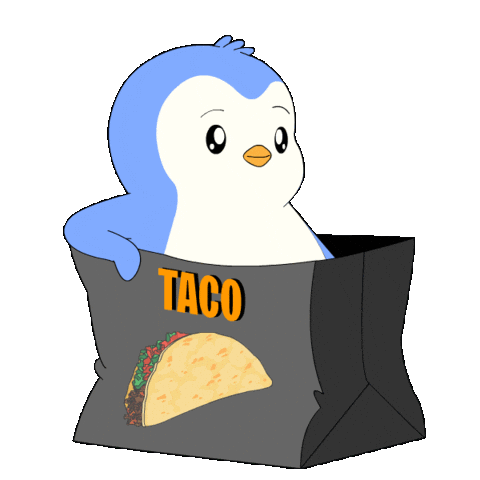 Taco Bell Penguin Sticker by Pudgy Penguins