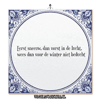 Winter Spreuk Sticker by Tegelspreuken.nl