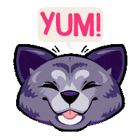 Dog Eating Sticker