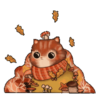 Barbaramtbbq cat fall autumn cold Sticker