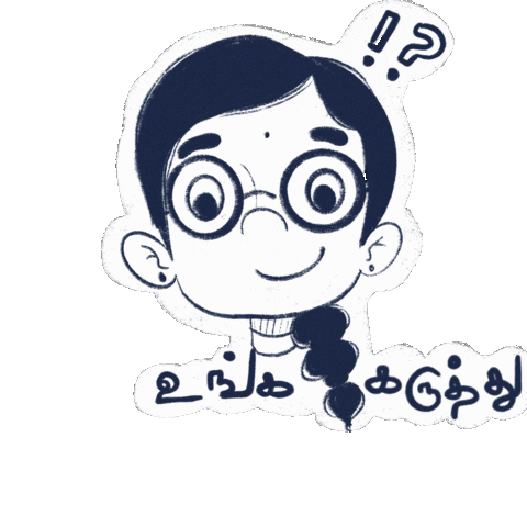 Tamil Sticker by Rafflesia Illustration