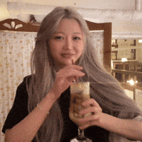 Sipping Cute Girl GIF