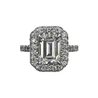 Emerald Cut Sticker by Lauren B Jewelry