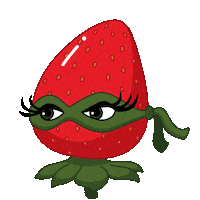 LENTACOM like superhero strawberry лента Sticker