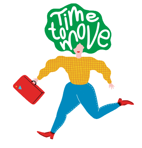 Time To Move Sticker by Eurodesk