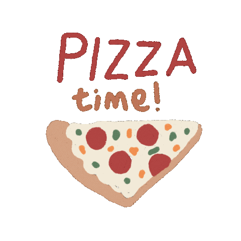 gambarhore giphyupload happy pizza eat Sticker
