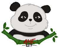 Wink Panda Sticker by Asie ESTP