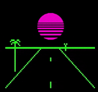 Outrun 8 Bit GIF by Squirrel Monkey