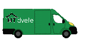 htdvere logo green delivery door Sticker