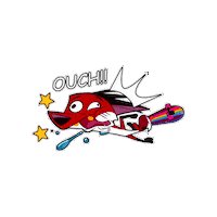 KoopaGIF disney fox pain skateboard Sticker
