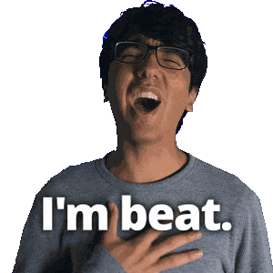 Tired Beat Sticker
