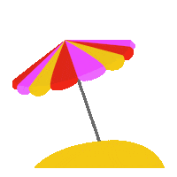 Beach Guardasol Sticker by Passagens Imperdíveis