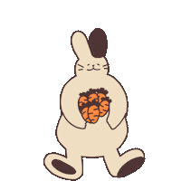 Happy Bunny Sticker by Tseng-tou Design