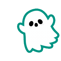 Trick Or Treat Ghost Sticker by Nerdom