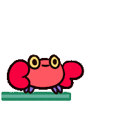 Crab カニ Sticker by pikaole