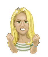 Angry Girl Sticker