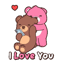 I Love Ya Teddy Bear Sticker by BEARISH