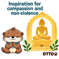 Inner Peace Kindness Sticker by Otto the Otter by GleeSpace