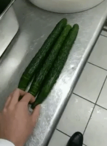 cucumber satisfying GIF