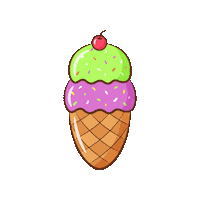 Learn Ice Cream Sticker