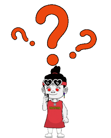 Thinking Pregunta Sticker by Zhotcita