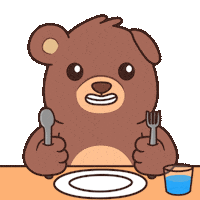 Hungry Lets Eat Sticker by BEARISH