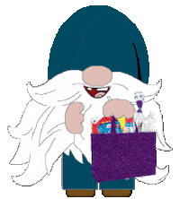 Gnome Grocery Shopping Sticker
