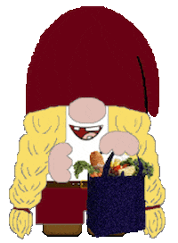 Gnome Grocery Shopping Sticker