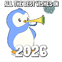 New Year Celebration Sticker by Pudgy Penguins