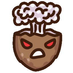 Angry Coconut Sticker