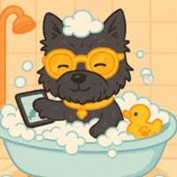 Duck Bath GIF by Terry Toto
