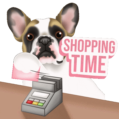French Bulldog Shopping Sticker by zoopeez