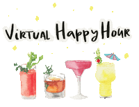 Happy Hour Cocktails Sticker by Color Snack Creative Studio
