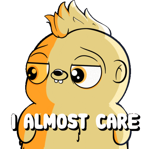 I Dont Care Whatever Sticker by Fugz Official