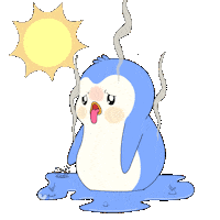 Melting Heat Wave Sticker by Pudgy Penguins